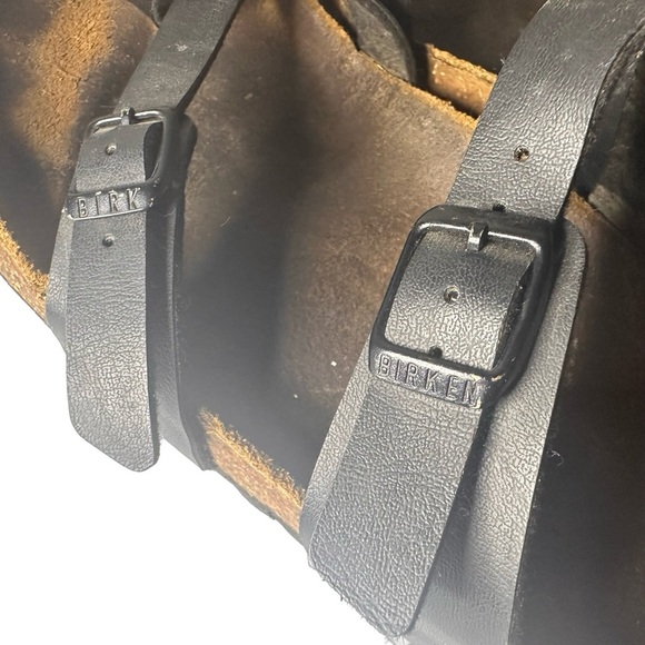 Birkenstock Women 9/40 Mayari Birko-Flor Slip On Toe Loop Sandals Black - Picture 6 of 15